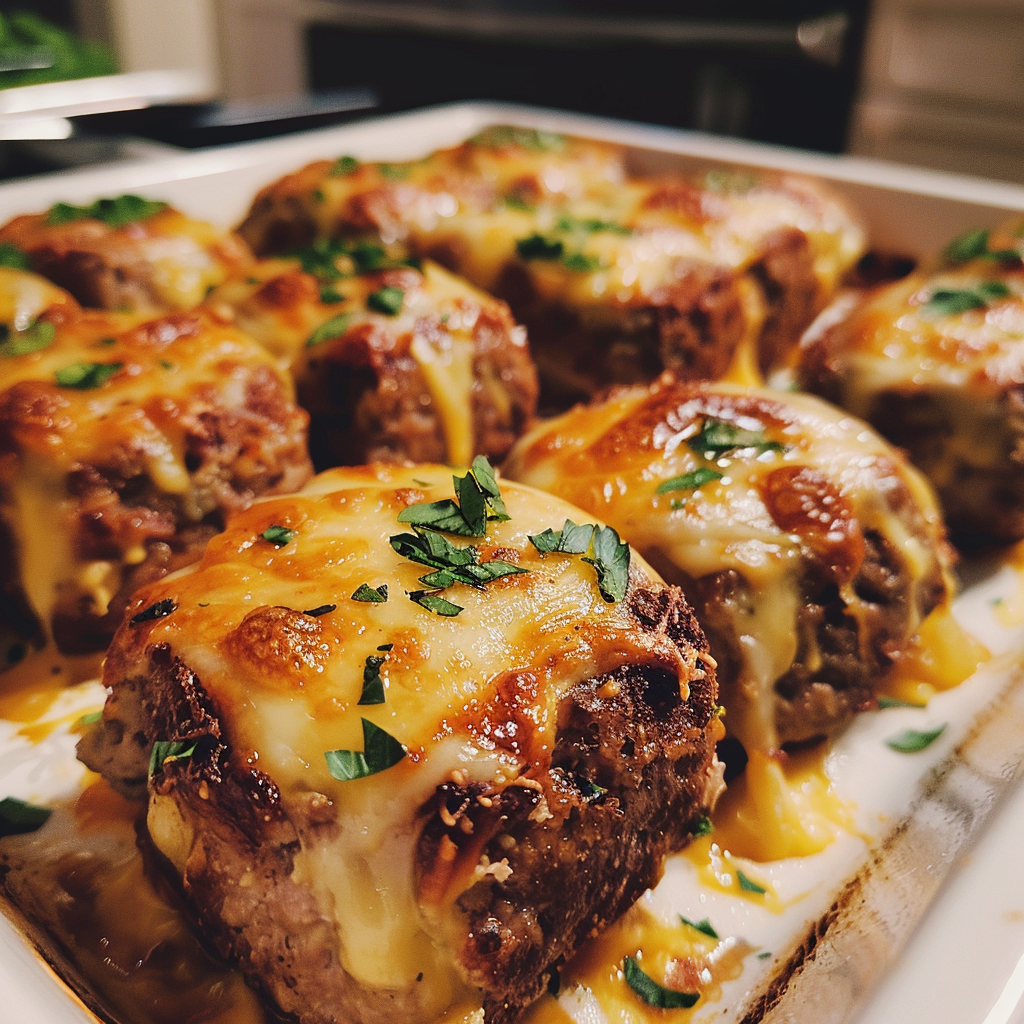 Cheesy Stuffed Meatloaf Bites Delectable Recipe